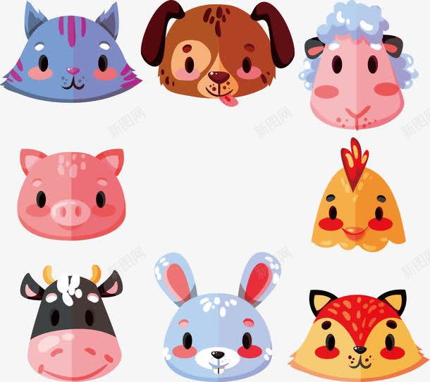 卡通动物头像标题框png免抠素材_88icon https://88icon.com 动物头像 可爱动物 可爱小狗 可爱猫咪 图形框 头像 头像框 矢量png 粉色小猪