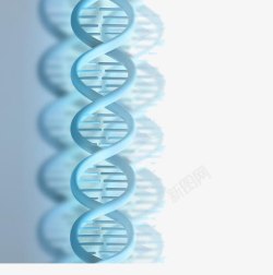 蓝色的DNA结构素材