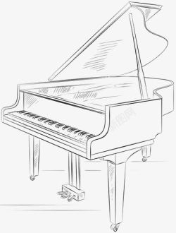 手绘钢琴钢琴高清图片