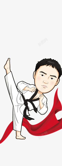 跆拳道文化跆拳道馆宣传展架高清图片
