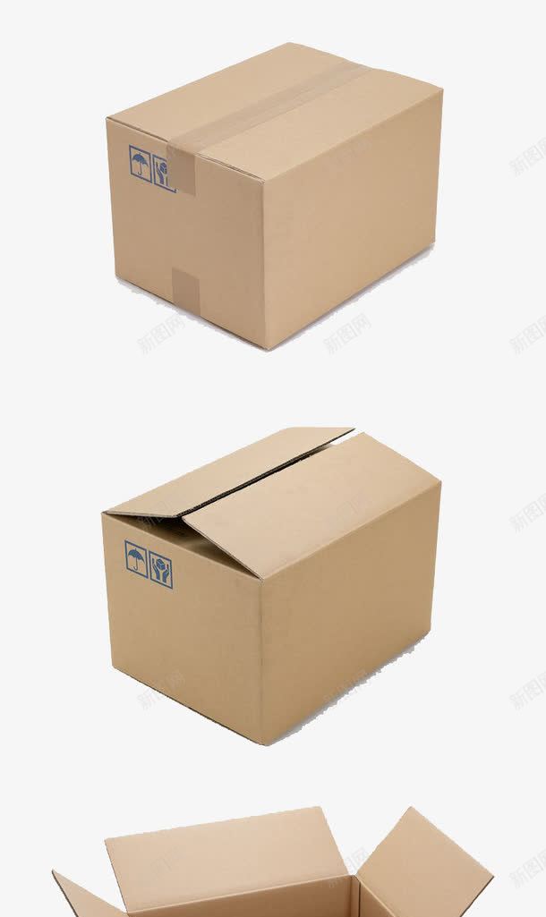 3张空白纸箱png免抠素材_88icon https://88icon.com 包装 空白纸箱 箱子