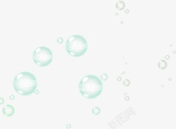 半透明水泡浅绿色水泡素材
