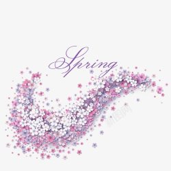 春天展示牌春天紫色花朵高清图片