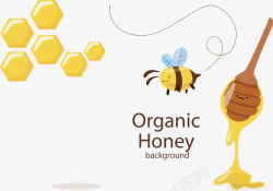 蜜蜂可爱黄色蜜蜂矢量图高清图片