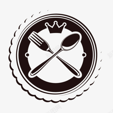 刀叉盘子西餐宣传用标图标图标