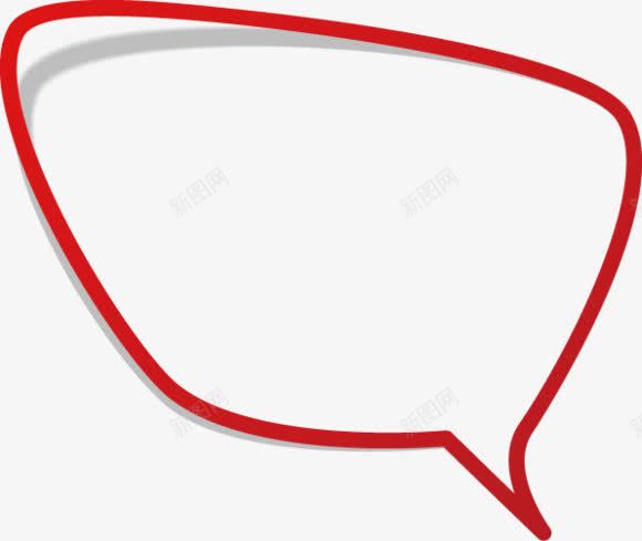 红色线条聊天框对话框png免抠素材_88icon https://88icon.com 对话框 红色 线条 聊天