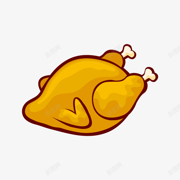 卡通手绘鸡肉食物png免抠素材_88icon https://88icon.com 创意 动漫动画 卡通手绘 食物 鸡肉 鸡肉插画 鸡腿