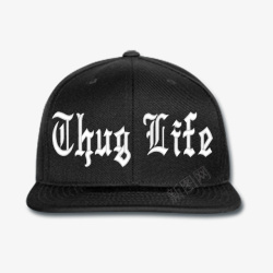 hiphop黑色潮流嘻哈棒球帽装饰高清图片