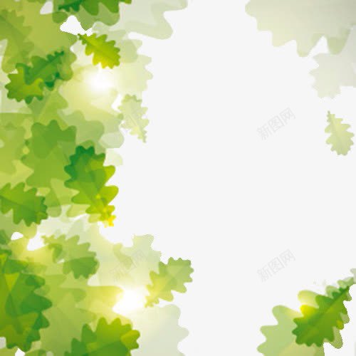 树叶阴影边框背景png免抠素材_88icon https://88icon.com 春季 树叶 绿色 边框 透明