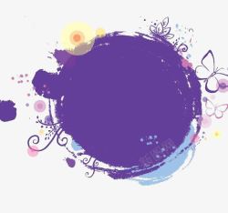 紫色圆圈色彩图形紫色高清图片