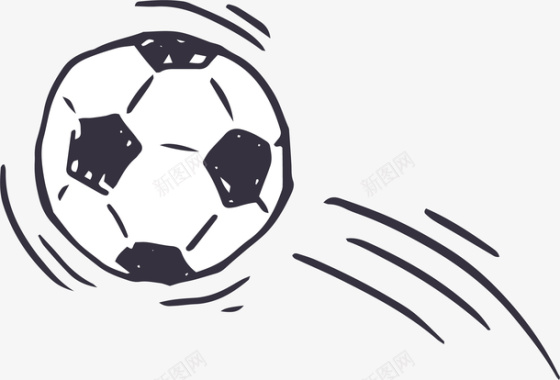 背景图元素手绘足球比赛足球元素矢量图图标图标