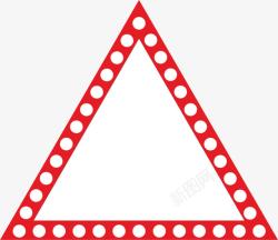 红色三角形LED促销标签素材