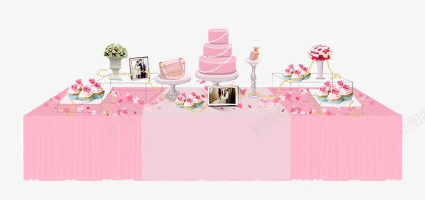 粉色婚礼签到桌png免抠素材_88icon https://88icon.com 婚礼签到桌 梦幻效果 照片 签到桌 粉色 花束 蛋糕