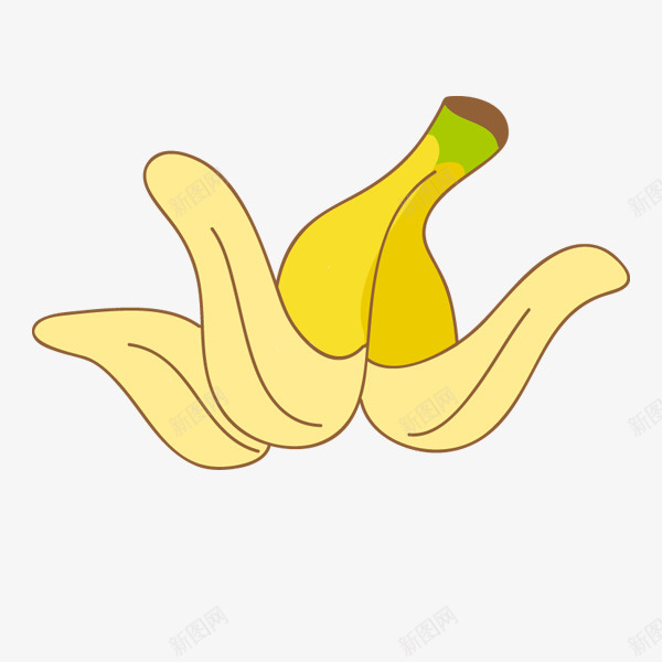 卡通手绘水果香蕉皮png免抠素材_88icon https://88icon.com 卡通手绘水果香蕉皮 水果 美食 食物 香蕉人 香蕉皮 黄色