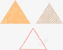 抽象手绘三角形素材