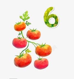 一年级趣味数学6个西红柿高清图片