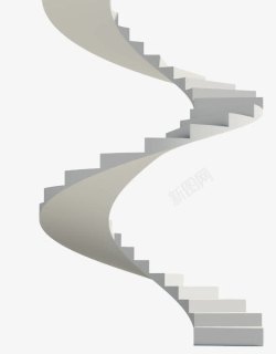 弯曲楼梯螺旋状的梯子高清图片