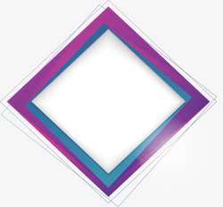 紫色菱形几何边框矢量图素材