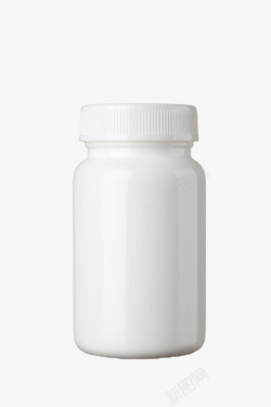 纯白色反光的药瓶子实物素材