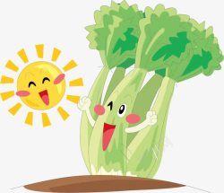 表情蔬菜手绘可爱的芹菜高清图片