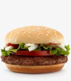 彩绘快餐食品牛肉汉堡高清图片