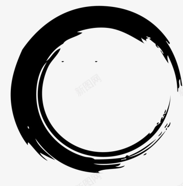 png格式免费下载手绘黑色圆形图标图标