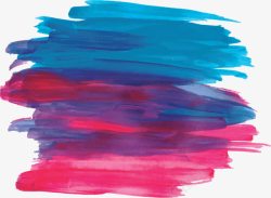 蓝色主题遛狗红蓝色水彩涂鸦笔刷矢量图高清图片