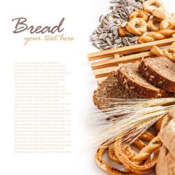 小麦纹理面包美食宣传广告高清图片
