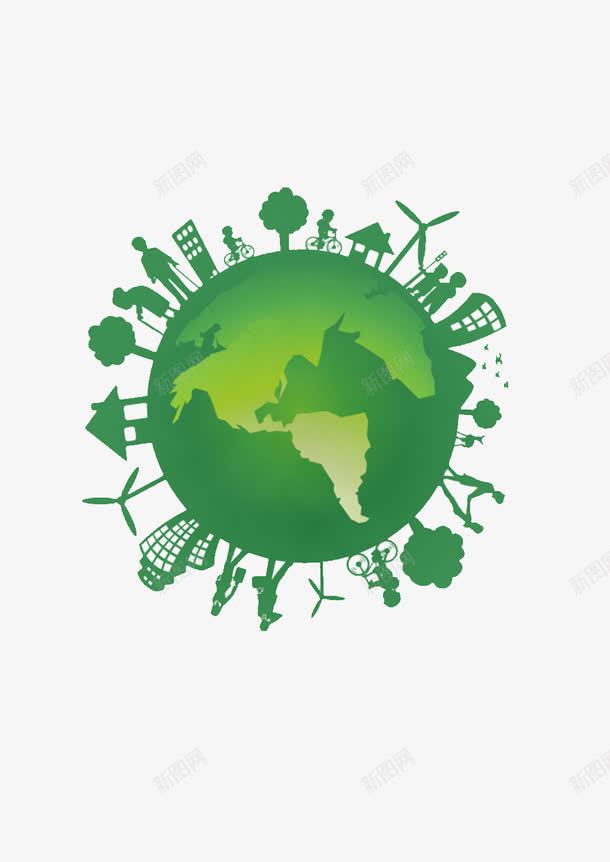 绿色地球png免抠素材_88icon https://88icon.com 创意地球 文明共建 环保公益 绿色地球素材 绿色大地 绿色环境 还地球一个绿色外套