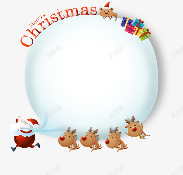 白色圣诞老人礼袋矢量图ai免抠素材_88icon https://88icon.com Christma Christmas Merry merry 圣诞快乐 圣诞节 矢量图 礼物袋 驯鹿 麋鹿