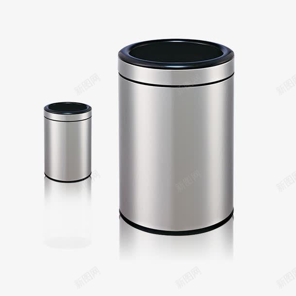 金属制作垃圾篓png免抠素材_88icon https://88icon.com 垃圾篓 干净 废弃 手扔 文明行为 金属制作 银色 黑色