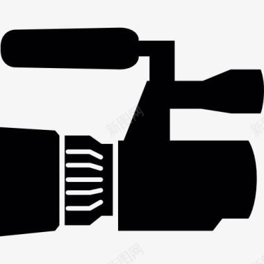 录音机照相机的记者图标图标