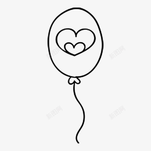 心图案气球简笔画png免抠素材_88icon https://88icon.com 心图案气球简笔画 气球 气球简笔画 简笔画 黑色图案气球 黑色气球