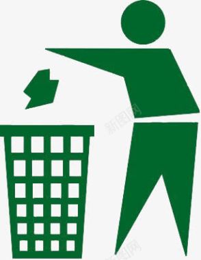 回收利用标识丢垃圾标志图标图标