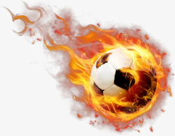 创意火焰足球图素材