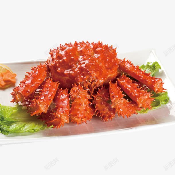 帝王蟹生鲜png免抠素材_88icon https://88icon.com 产品实物 海鲜 盘子 美味 螃蟹 蟹子 诱人 餐饮美食