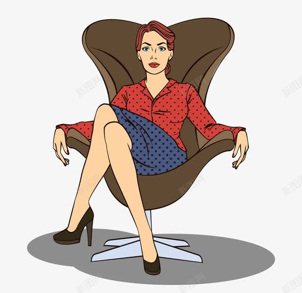 卡通女强人png免抠素材_88icon https://88icon.com 创意 卡通女人 复古民国风 女强人 女白领 女领导 招聘 高端办公