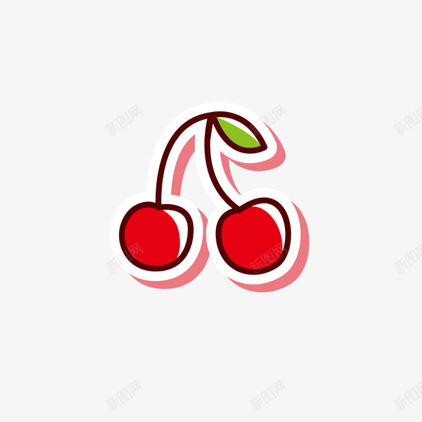简洁美国车厘子贴纸矢量图ai免抠素材_88icon https://88icon.com 卡通 樱桃 水果 水果贴纸 矢量图 简洁 简约 美国 美国车厘子