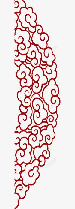 中式复古花纹祥云手绘素材