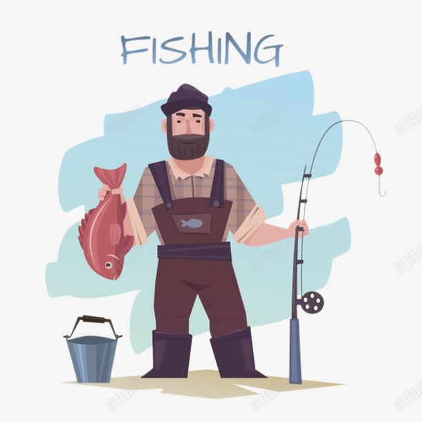 卡通手绘fishing渔夫png免抠素材_88icon https://88icon.com 免扣 免费下载 农民 卡通手绘 卡通渔夫 池塘 渔夫 钓鱼 鱼塘 鱼竿