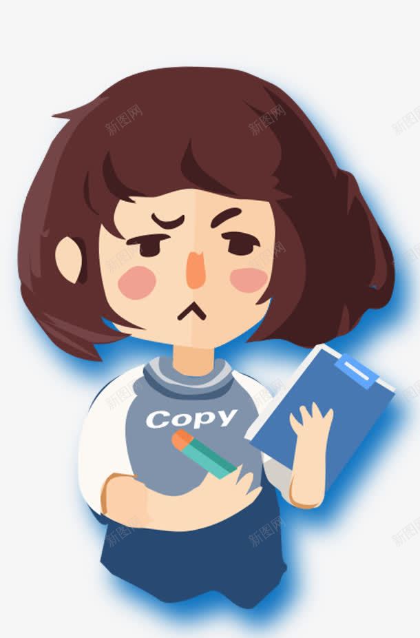 读书女孩png免抠素材_88icon https://88icon.com 人物 学习 学生 孩子 开学季人物 插画