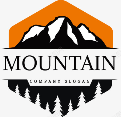 山峰logo创意图标图标