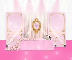 粉色婚礼布置素材