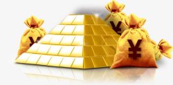 黄色的金字塔素材