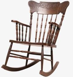 欧式单椅欧式实木靠背宫廷摇摇椅高清图片