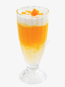 芒果椰奶超多芒椰水晶奶茶高清图片