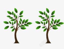 植树节小树绿色卡通可爱树苗树木植树节元素高清图片