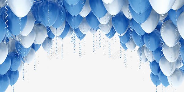 漂浮气球拱形门png免抠素材_88icon https://88icon.com 拱形门 气球 氢气球 漂浮 蓝色 装饰