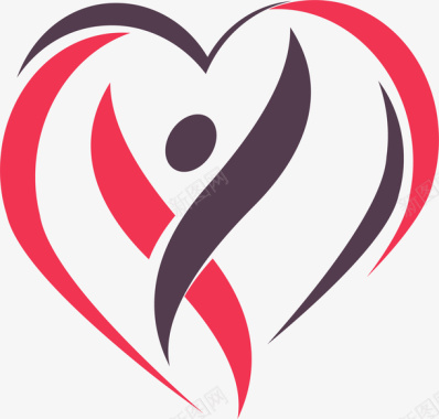 浪漫公益爱心logo图标图标