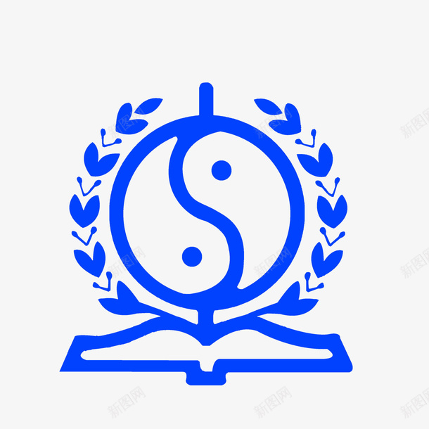 中医蓝色八卦标志png免抠素材_88icon https://88icon.com 中医名片 八卦 创意 复古